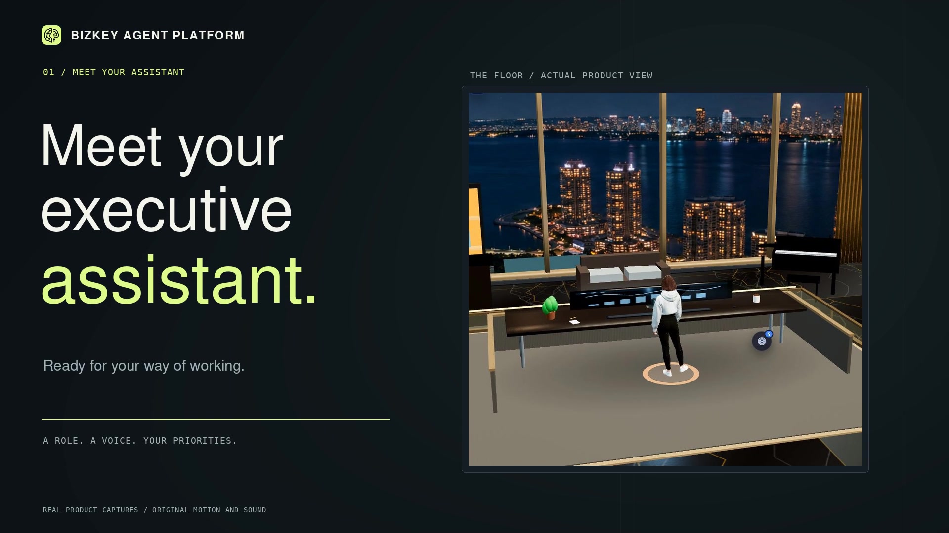 Meet your executive assistant — BizKey Agent Platform intro film.